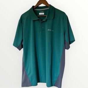 Columbia Omni Shade Size XL Green and Gray Polo